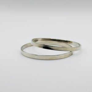 Plain Silver Bangles